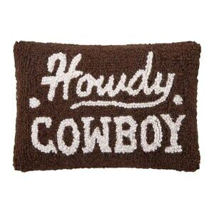 Howdy Cowboy Hook Pillow NEW